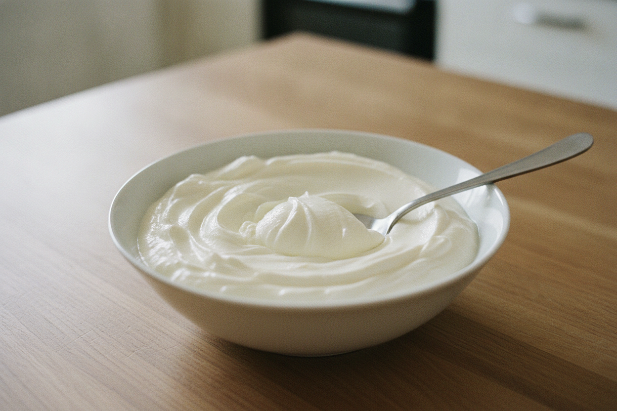 Mascarpone cremoso in una ciotola