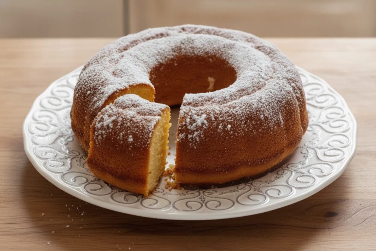 Ciambella all'arancia senza burro né olio