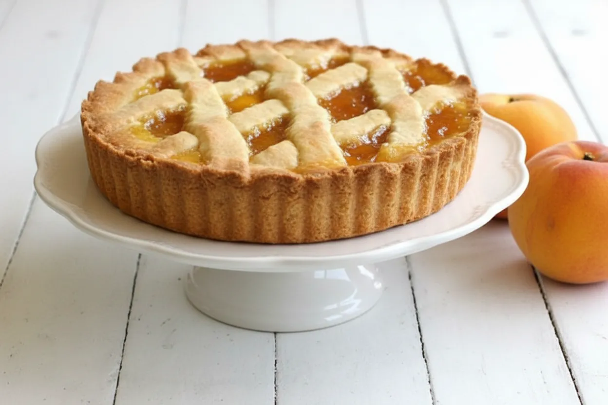 Crostata alla marmellata di pesche
