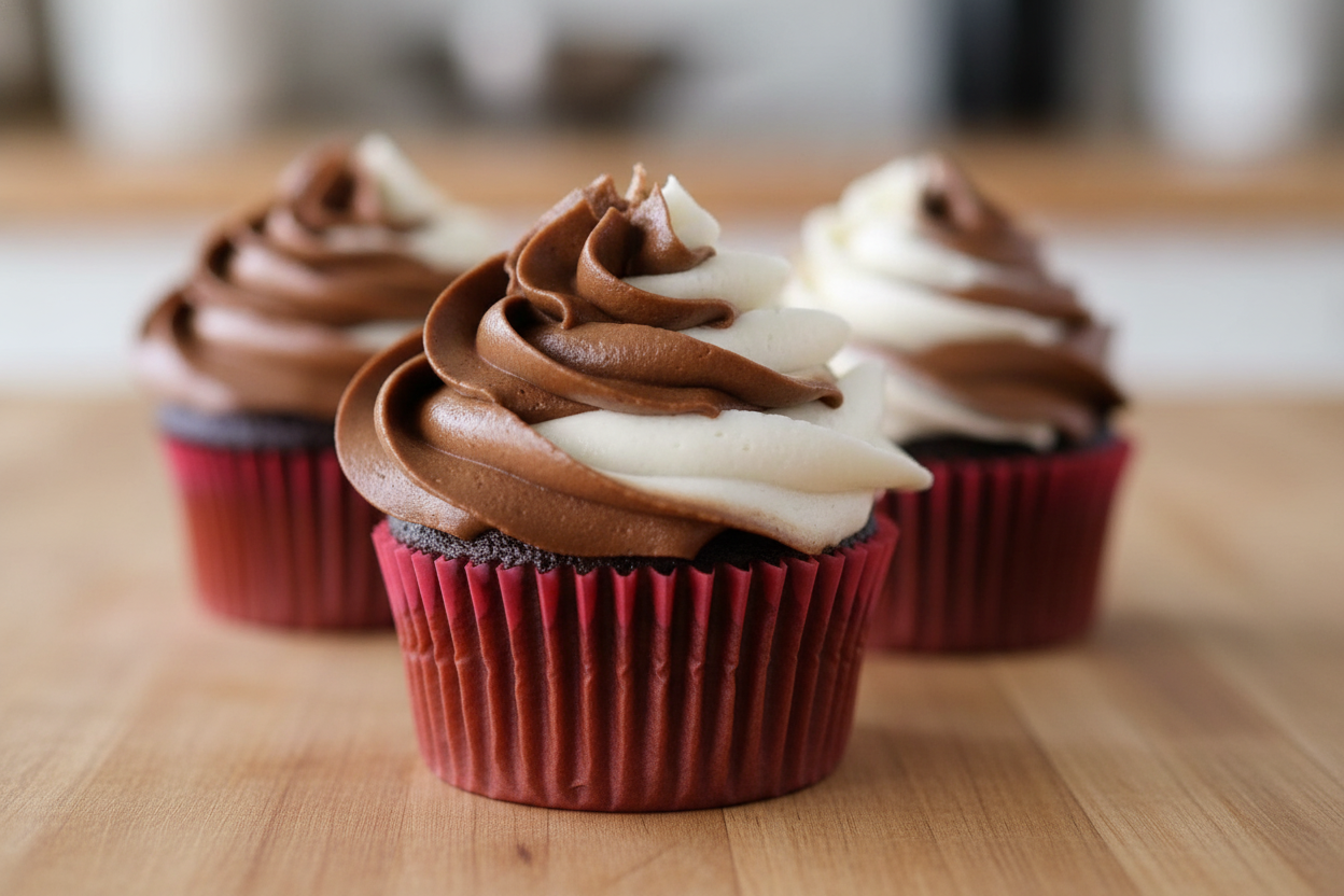 Cupcake alla vaniglia e cioccolato