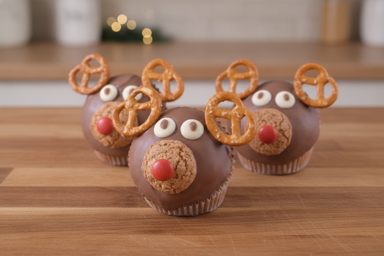Cupcake a renne di Natale