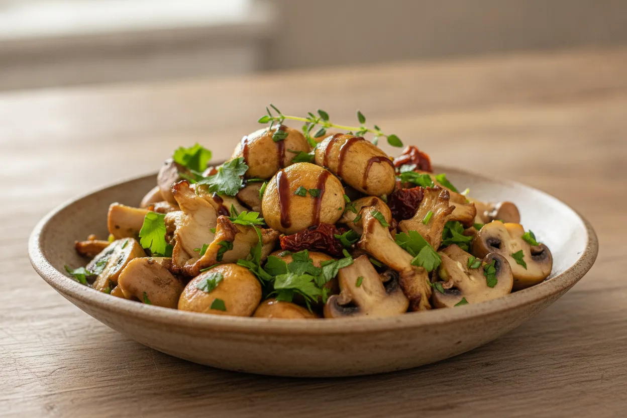 Insalata di funghi arrostiti