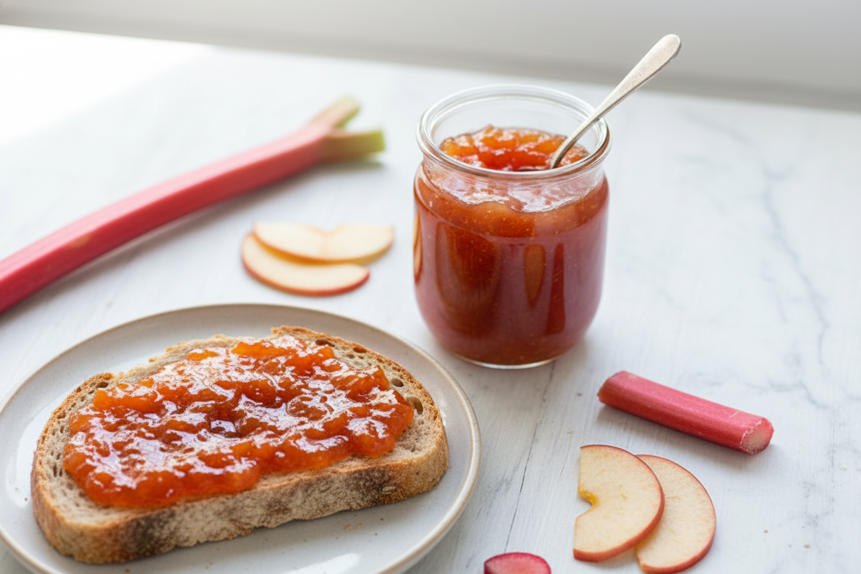 Marmellata di mele e rabarbaro
