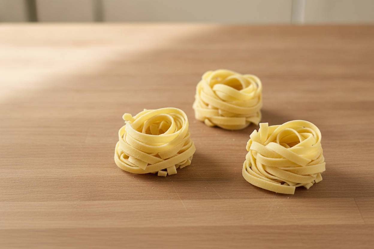 Pasta all'uovo con farina e semola