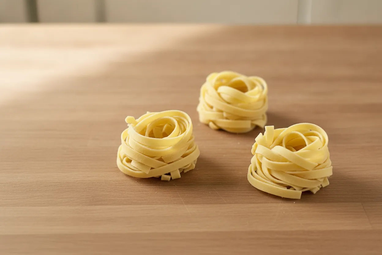 Pasta all'uovo con farina e semola