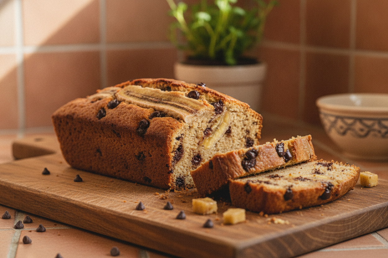 Plumcake alla banana e cioccolato senza uova