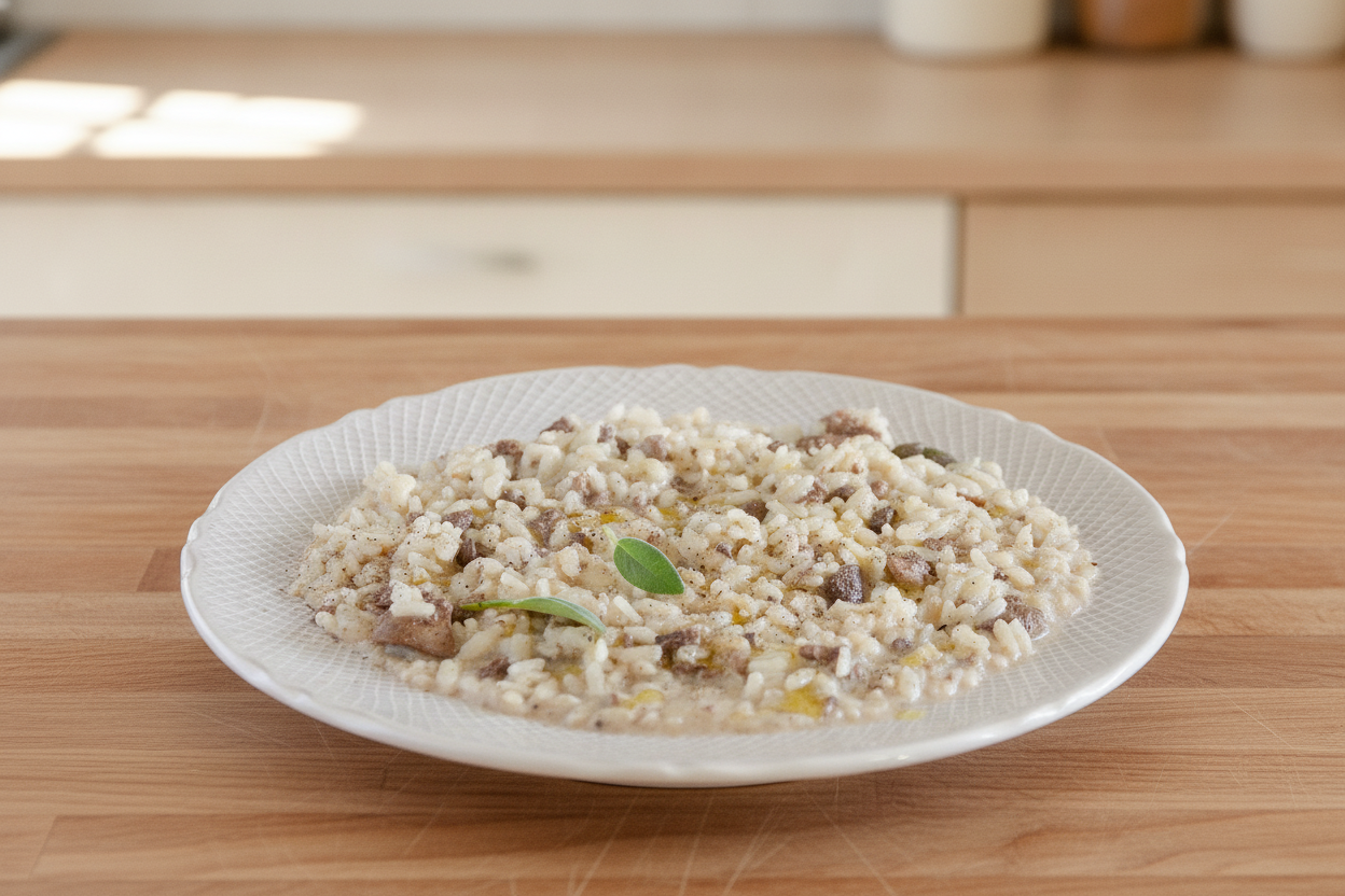 Risotto alla veneta con fegatini di pollo