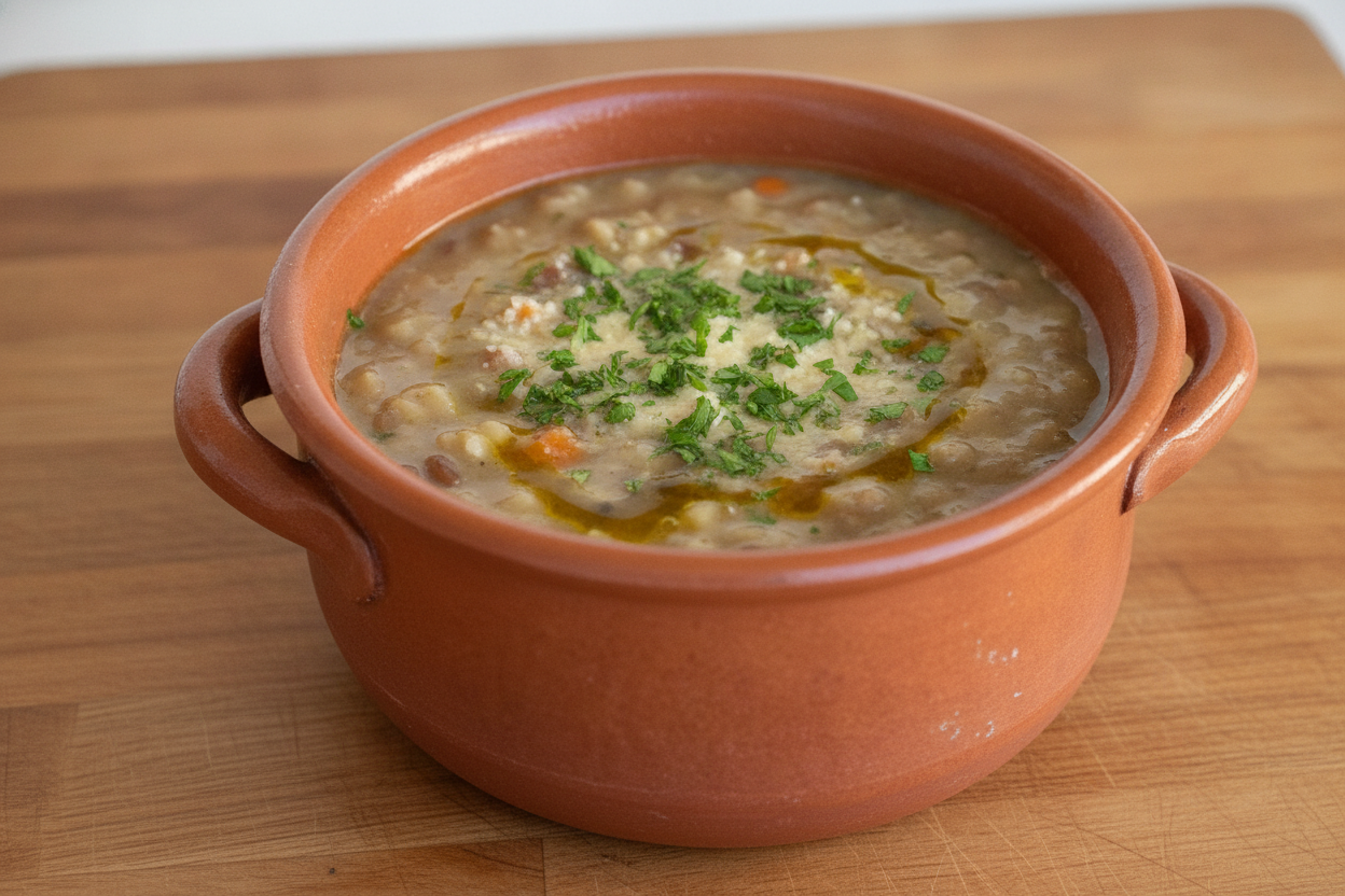 Zuppa di farro e verdure